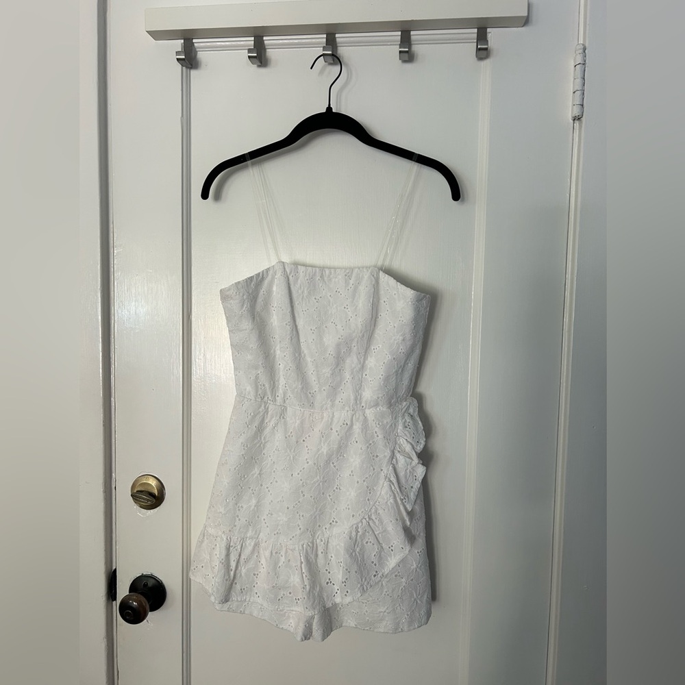 Strapless White Romper
